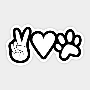 Peace Love Paw Sticker